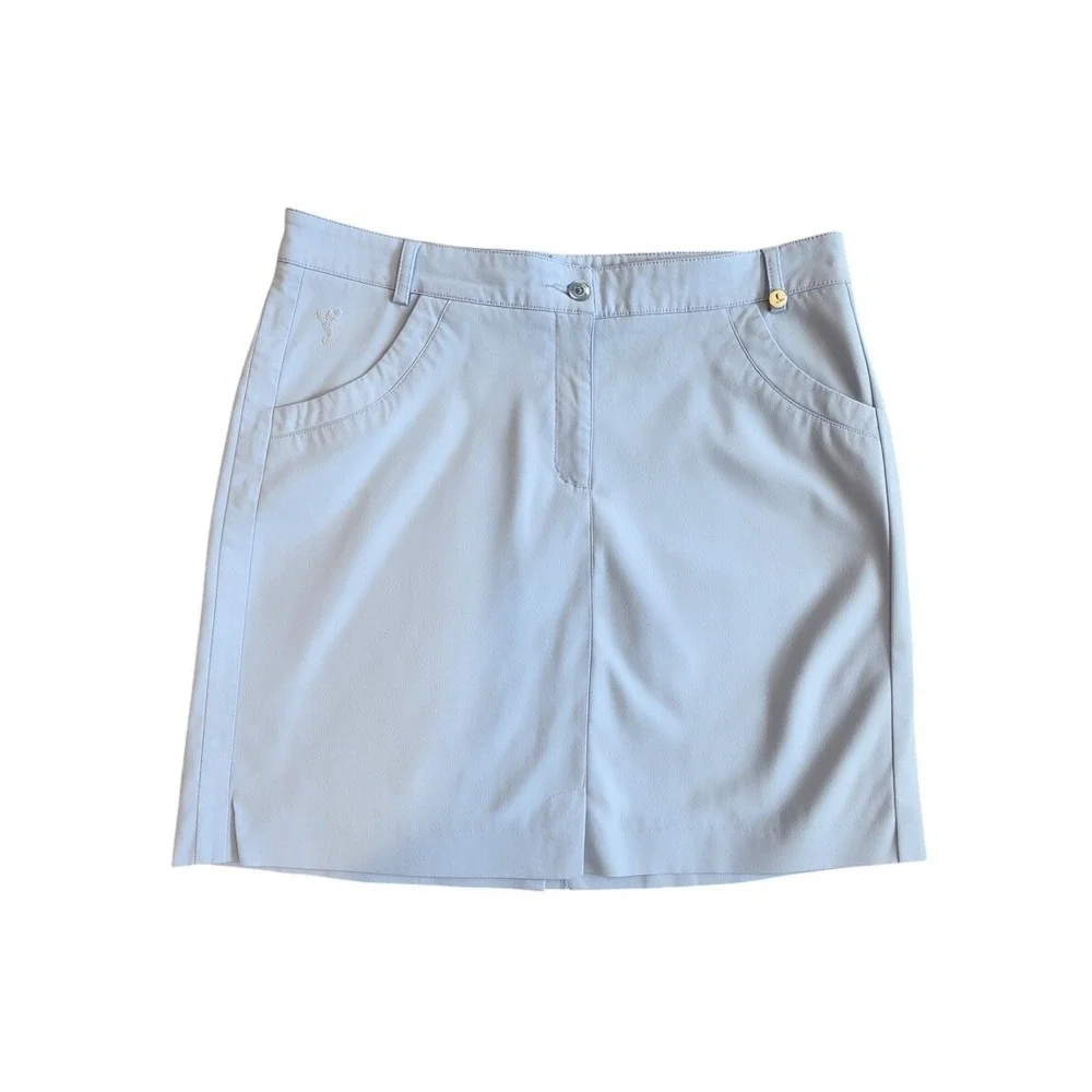 Golfino Light Blue Performance Golf Skort Active Tennis Skirt with Shorts Size 8